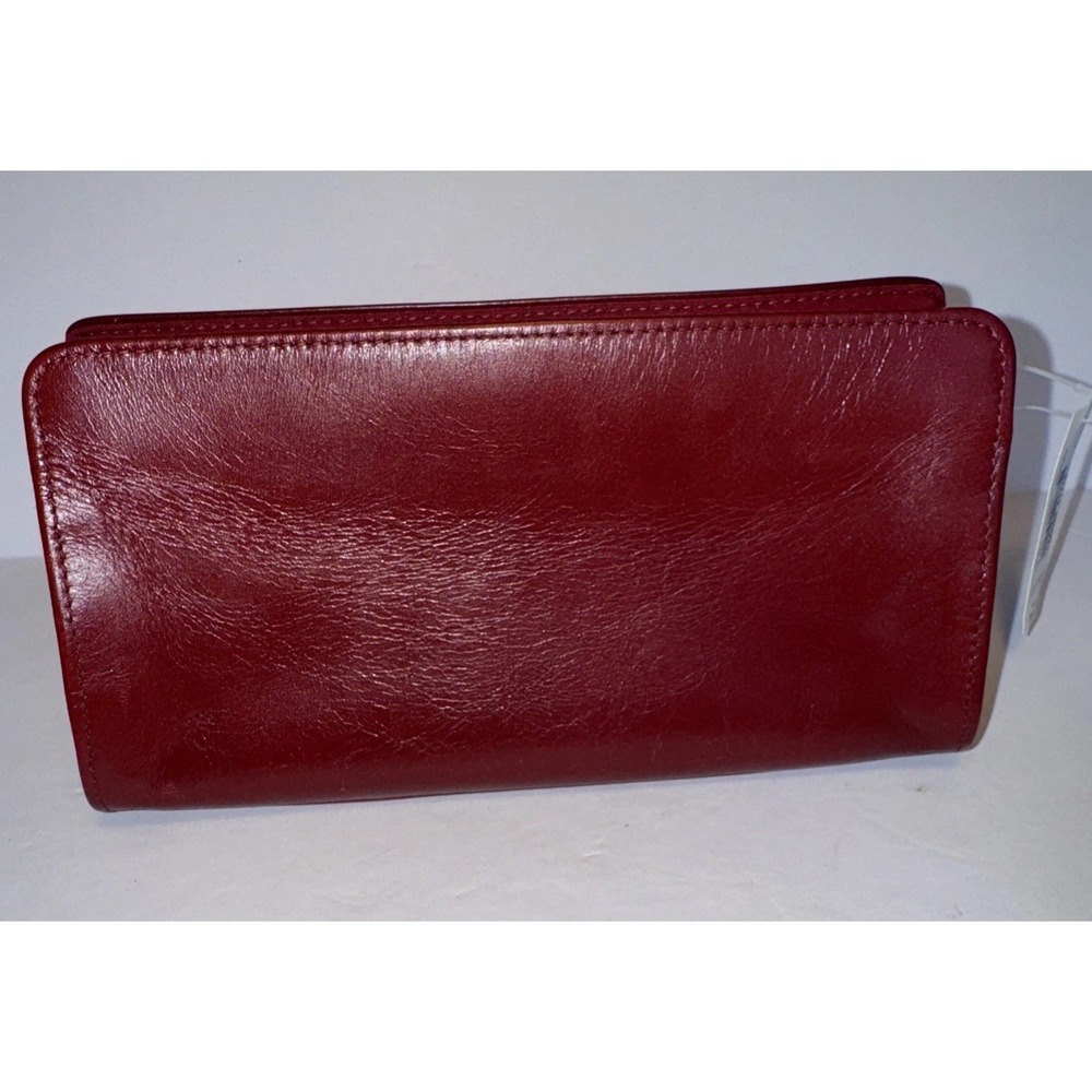 Lauren Ralph Lauren Red Leather‎ Wallet NWT Accordion Zip LRL Logo $55 MSRP